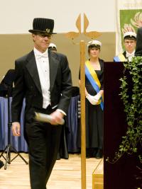 Ian Dohoo upon receiving Honorary Doctorate from the Swedish University of Agricultural Sciences