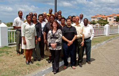 Over thirty particpants of the Systematic Review and Meta-Analysis Course gather in Grenada